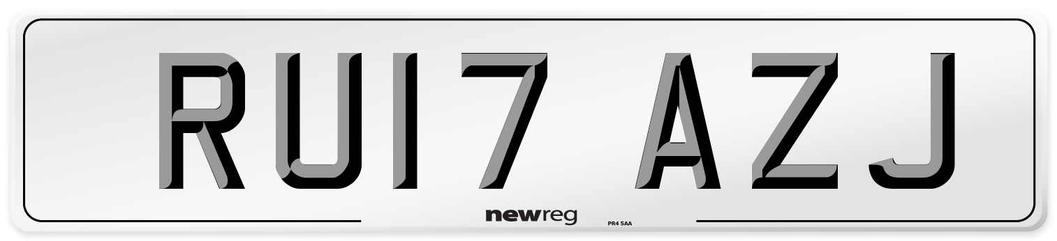 RU17 AZJ Number Plate from New Reg